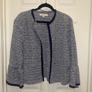 Ann Taylor LOFT  3/4 Bell Sleeve Petite  Tweed Jacket